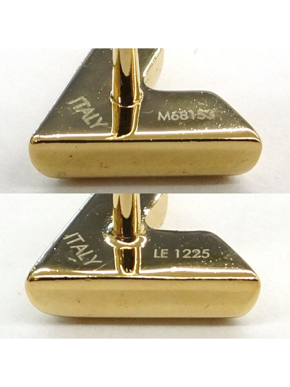 Louis Vuitton Earrings Essential V Metal GP Gold GD Accessories - Picture 8 of 10